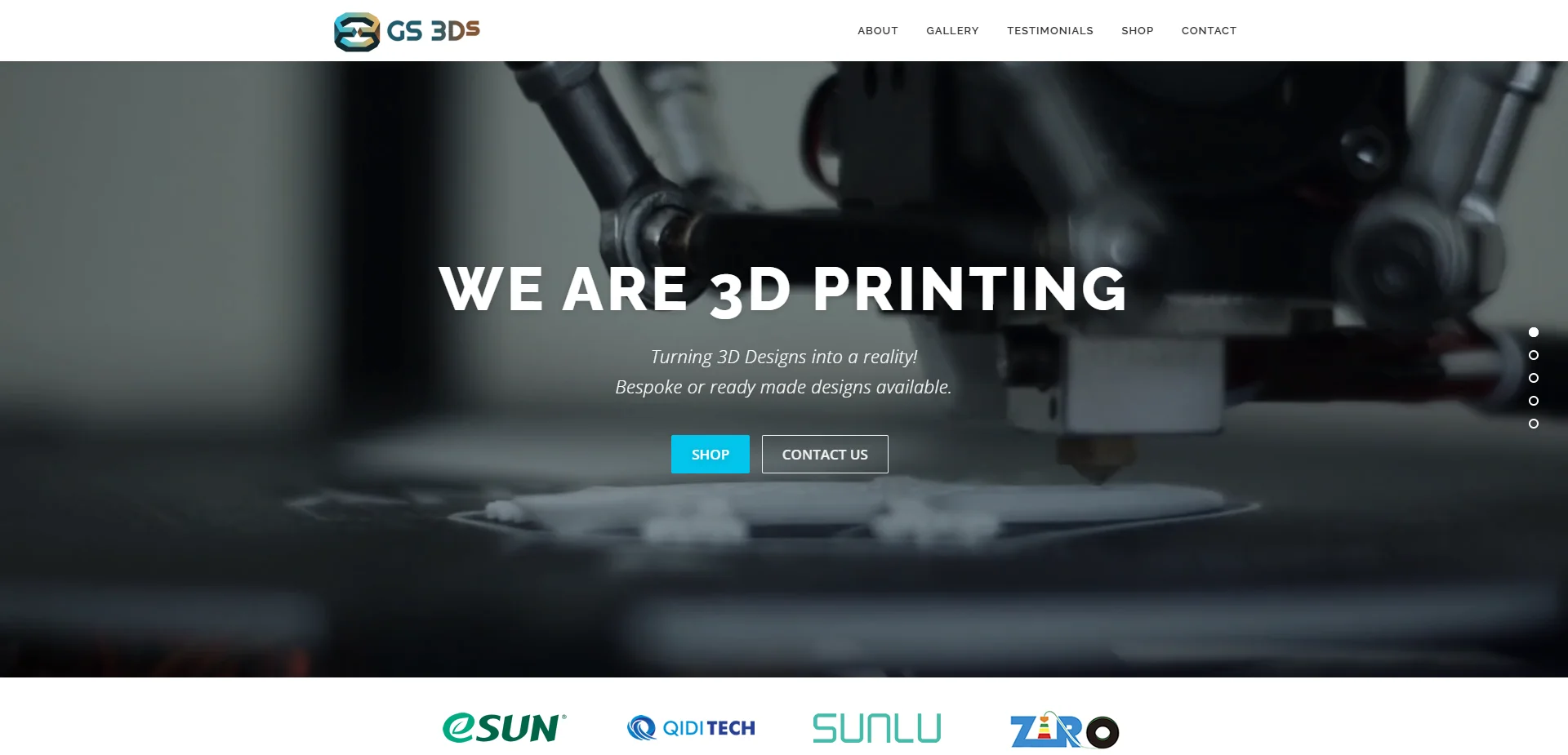 GS 3Ds - 3D Printing & Design Services Website